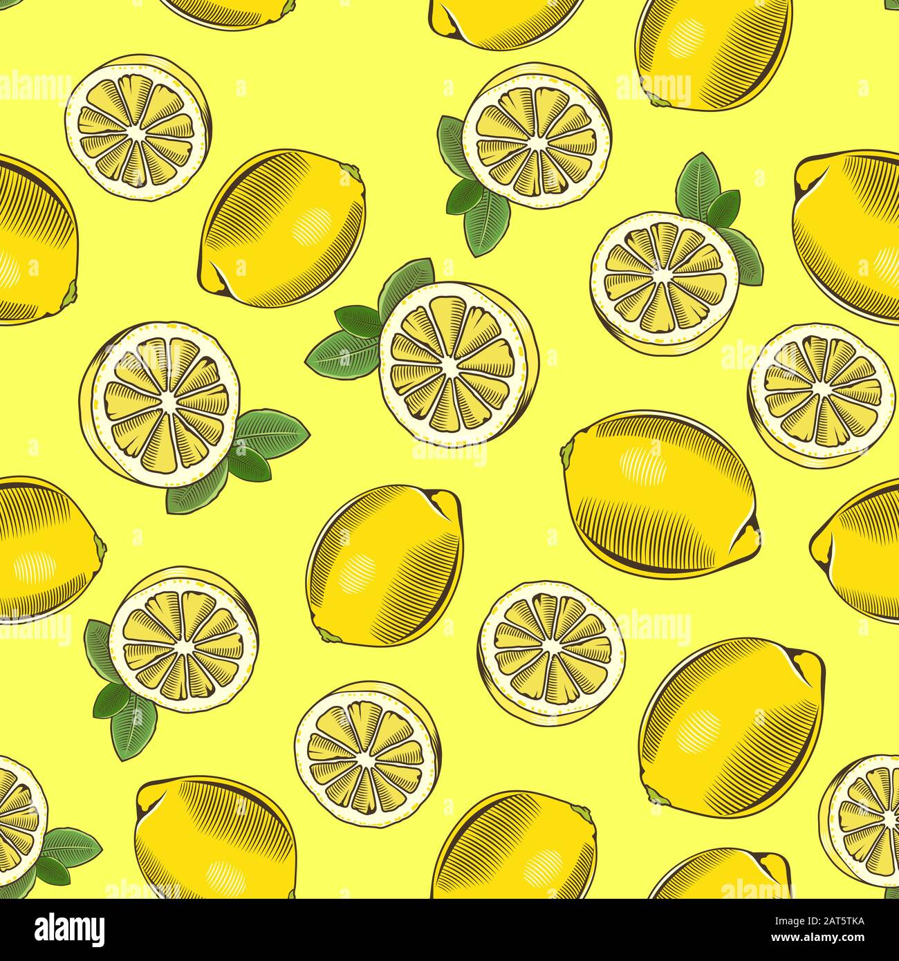 Seamless pattern with lemons hi-res stock photography and images - Alamy