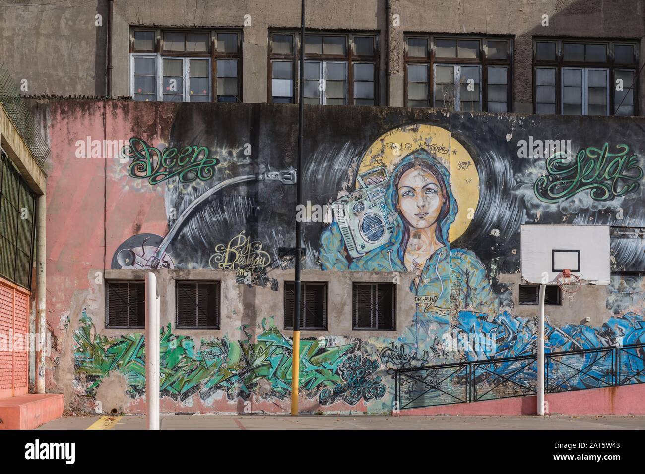 Graffiti in the city district of San Telmo, Buenos Aires, Argentina