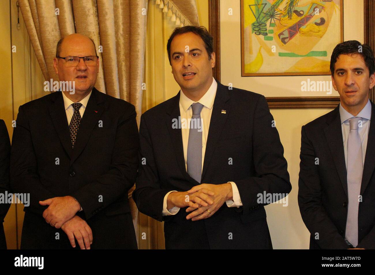 Recife, Brazil. 30th Jan, 2020. The president of Yazaki Mercosul, Lázaro Figueiredo, being received with his governing body by Governor Paulo Câmara, which took place this Thursday afternoon (30). Credit: Maycon Feoli/FotoArena/Alamy Live News Stock Photo