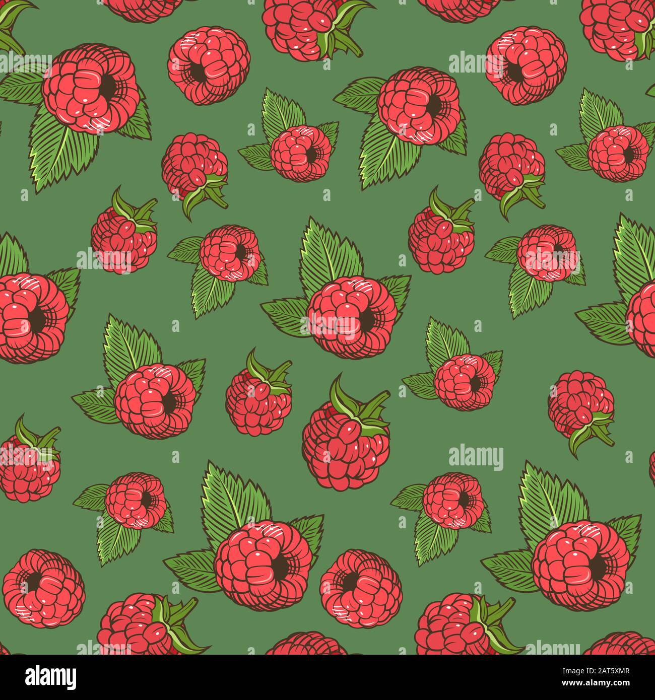 Vintage Raspberry Design Pattern Raspberries background Stock Vector Images - Alamy