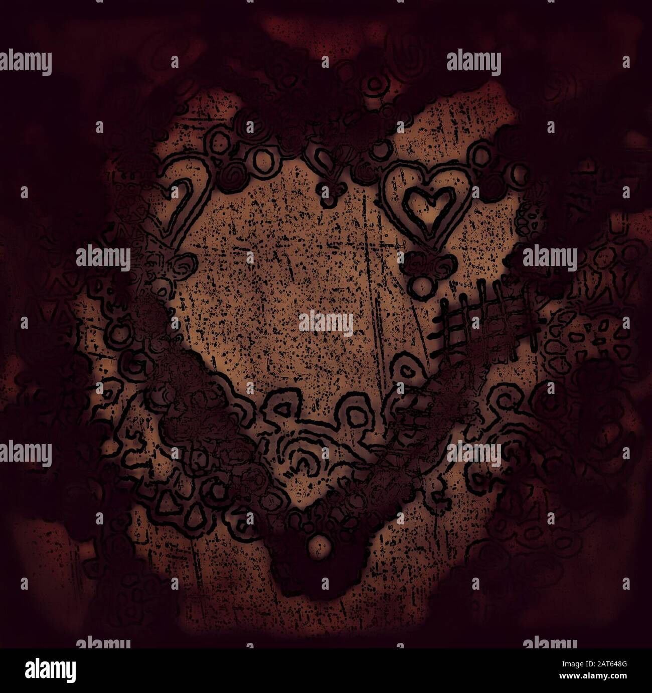 Grunge heart symbol design, love concept Stock Photo - Alamy