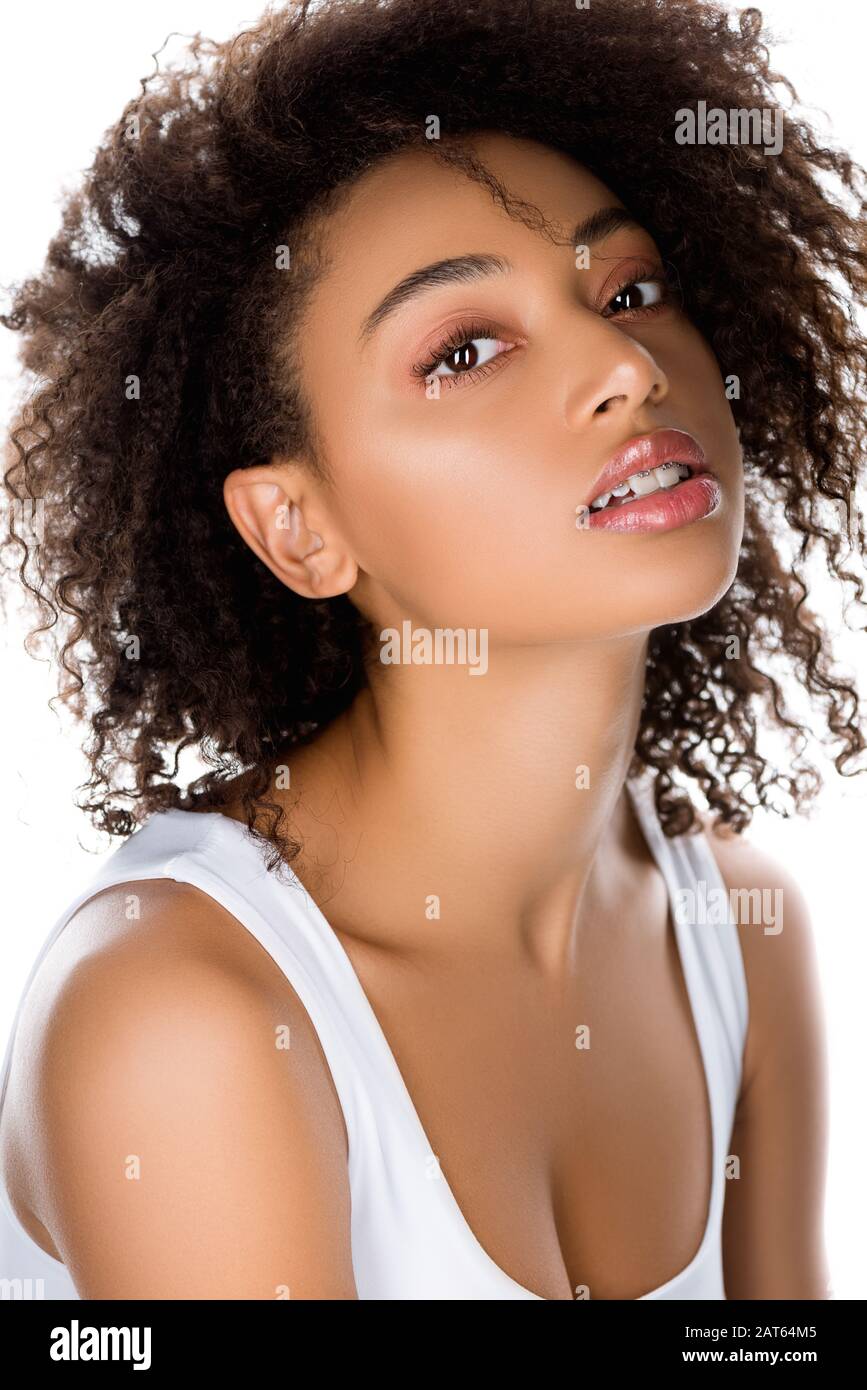 Afro girl white with African Hairstyle