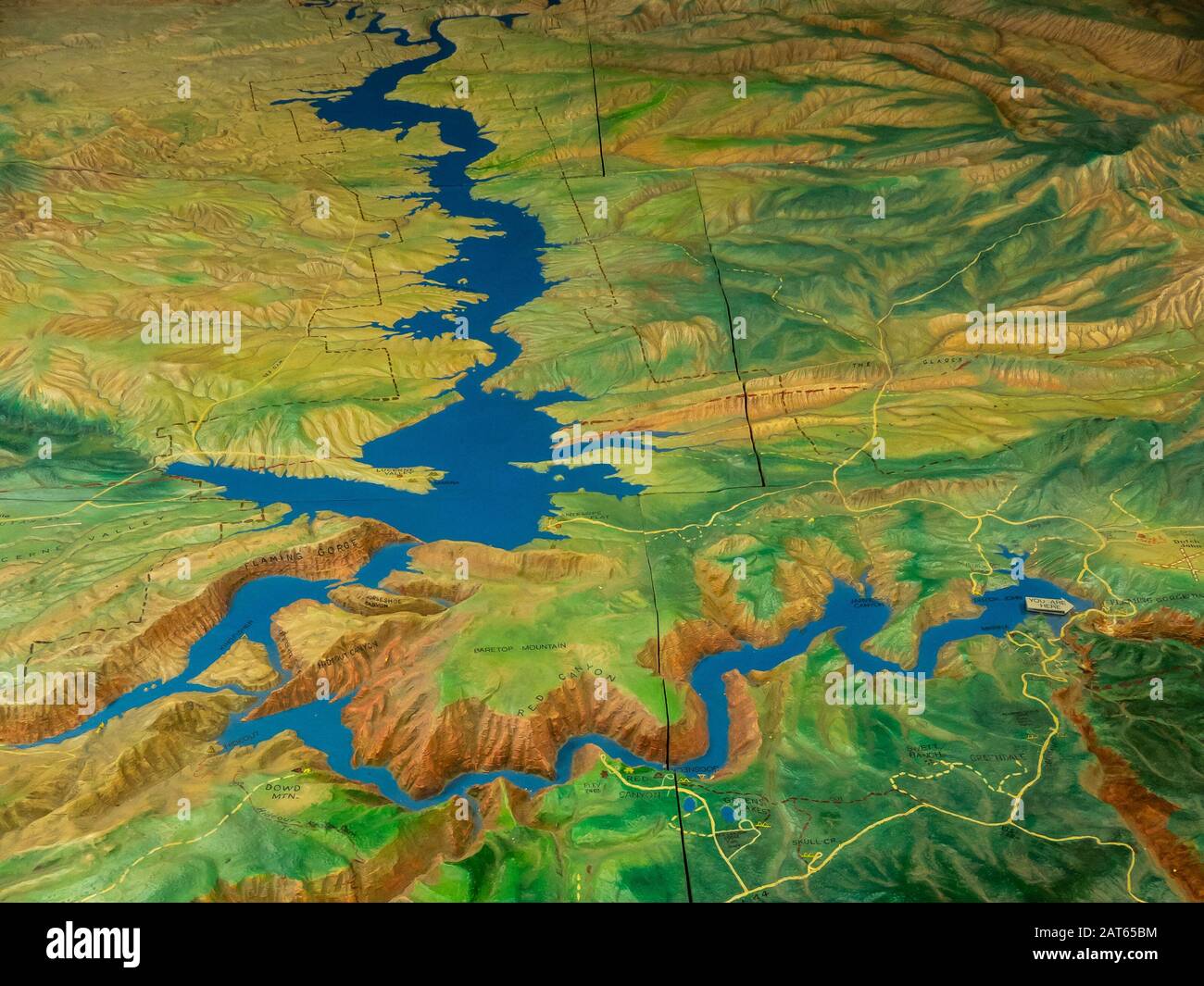 Threedimensional map of Flaming area, inside the Visitor Center