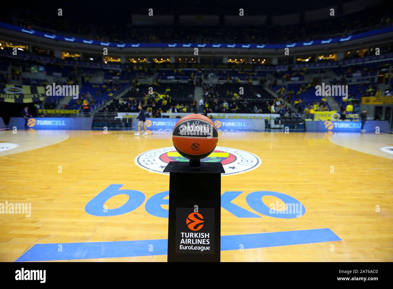 ISTANBUL / TURKEY - JANUARY 16, 2020: EuroLeague official game ball on  stand before EuroLeague 2019-20 Round 20 basketball game between Fenerbahce  and Barcelona Stock Photo - Alamy