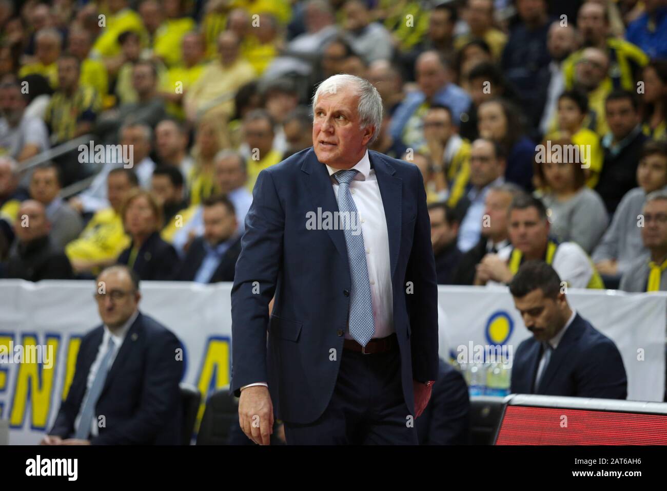 ISTANBUL / TURKEY - JANUARY 16, 2020: Coach Zeljko Obradovic during  EuroLeague 2019-20 Round 20 basketball game between Fenerbahce and  Barcelona Stock Photo - Alamy