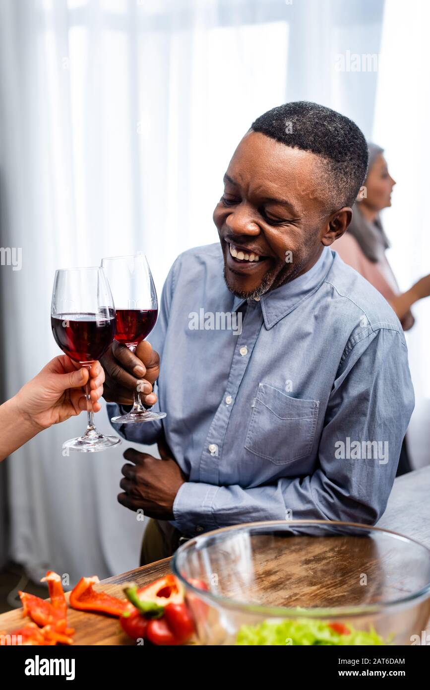 Cropped view woman clinking hi-res stock photography and images - Alamy