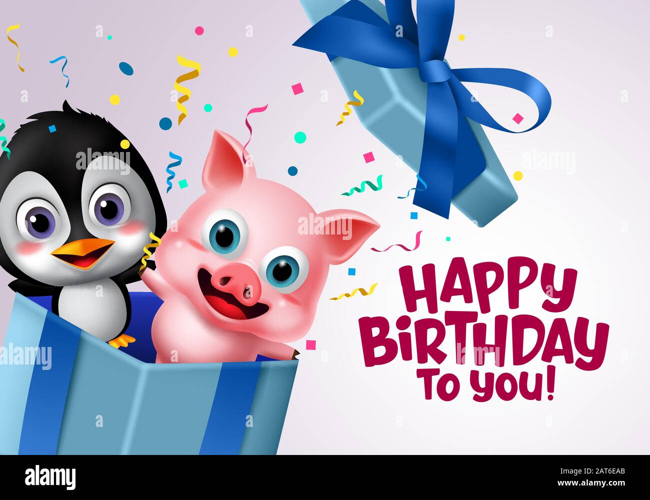 Happy birthday vector kids party animals. Happy birthday greeting ...