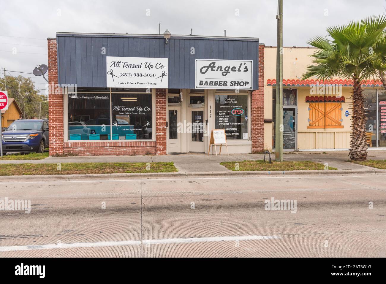 Angels Barber Shop and Hair Care Groveland, Florida USA Stock Photo Alamy