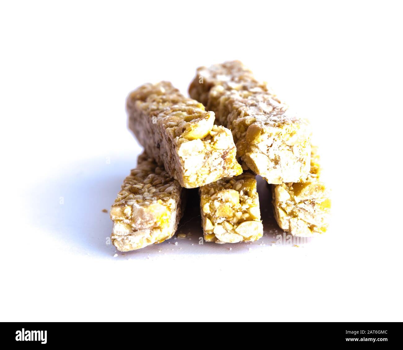 Pile of traditional Vietnamese peanut candy bars Keo Lac isolated Stock Photo Alamy