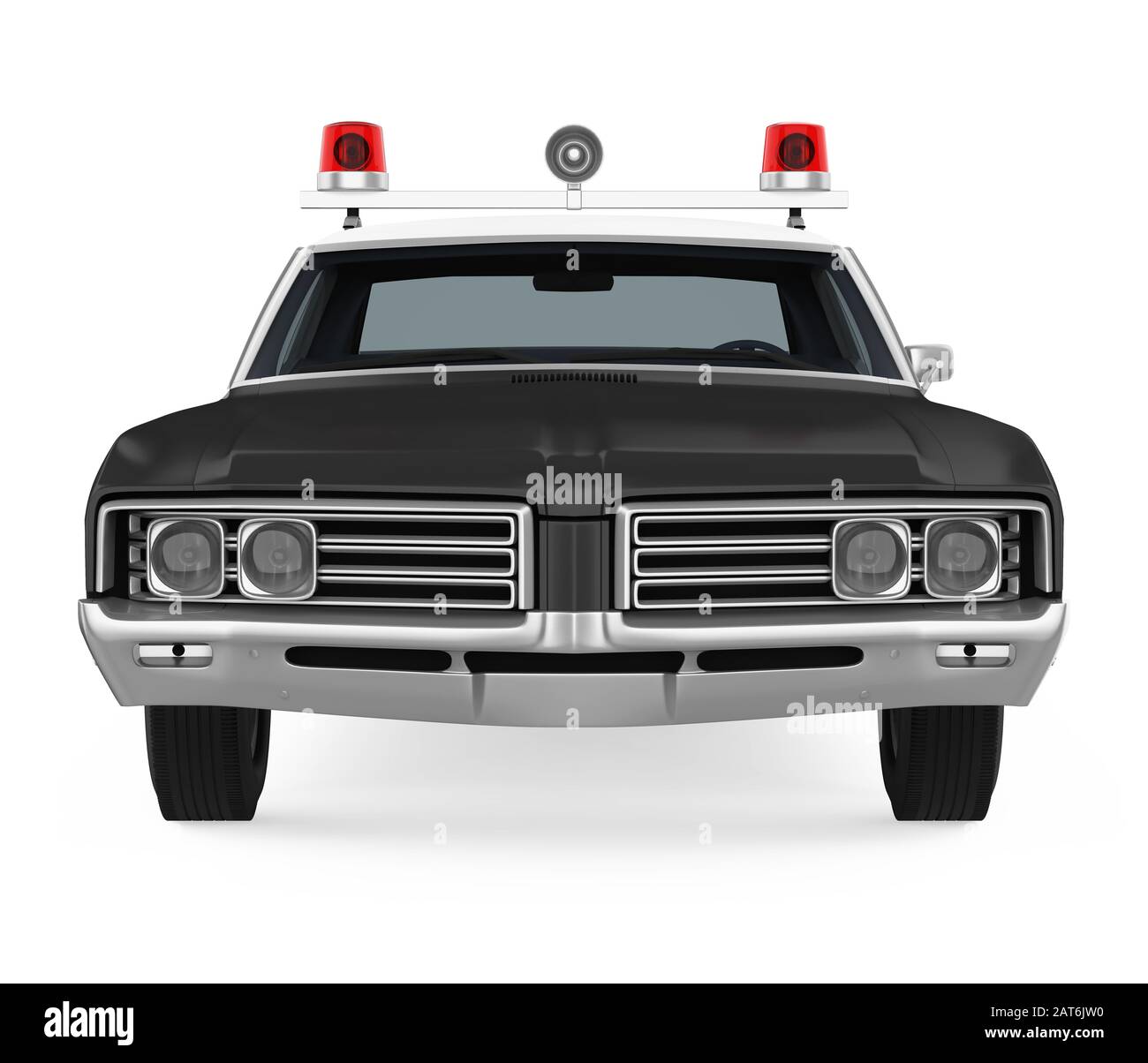 Vintage Police Car Isolated Stock Photo Alamy