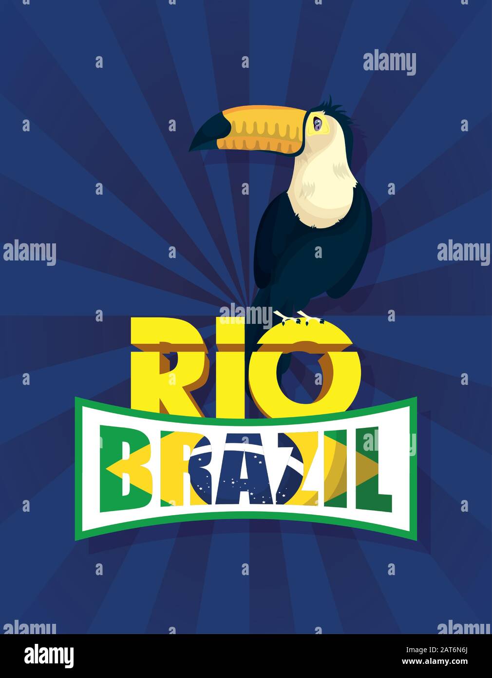 brazil carnival poster with tucan exotic bird Stock Vector Image & Art ...