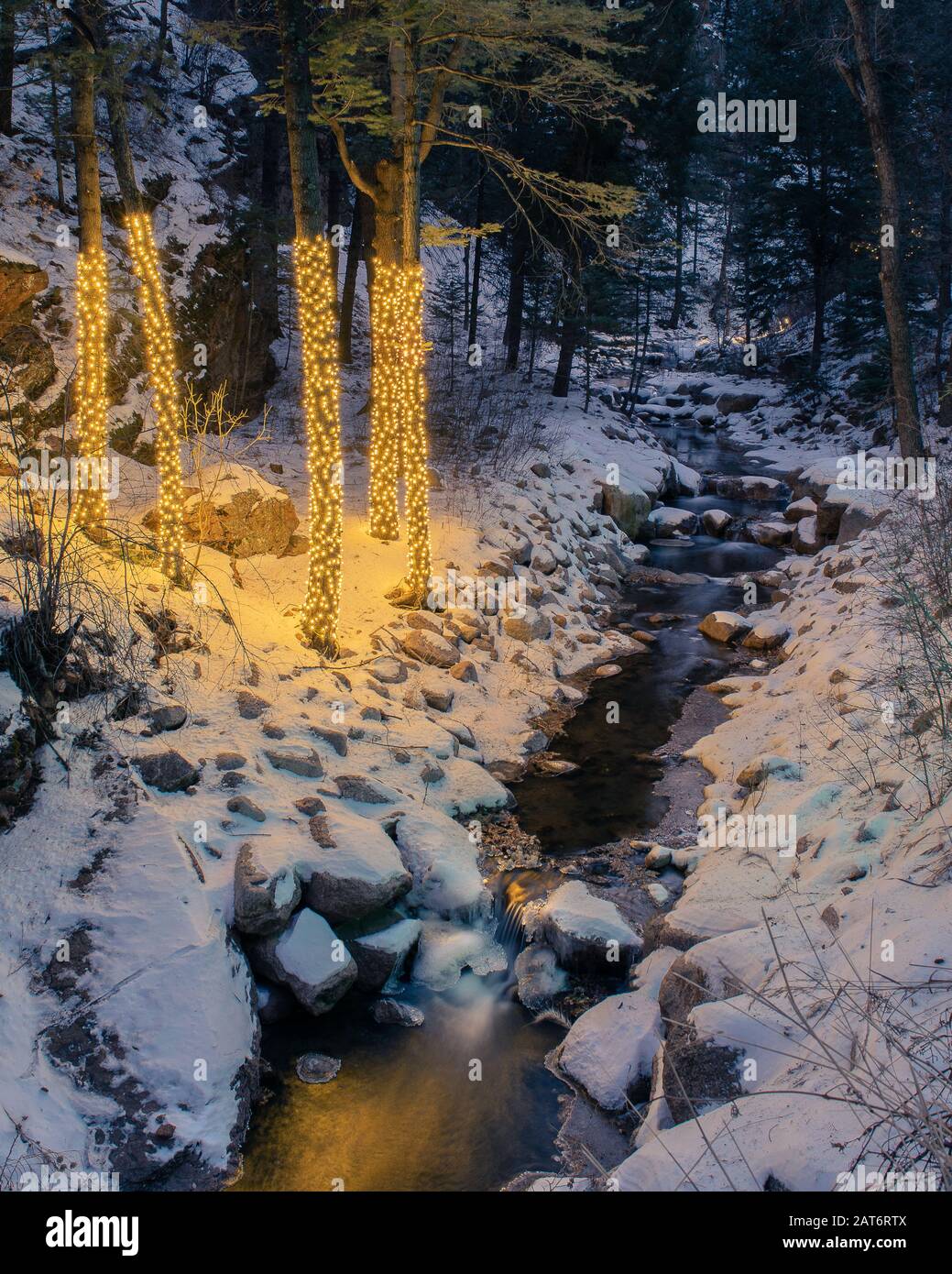 Seven Falls in Colorado Springs, CO, is a popular attraction during