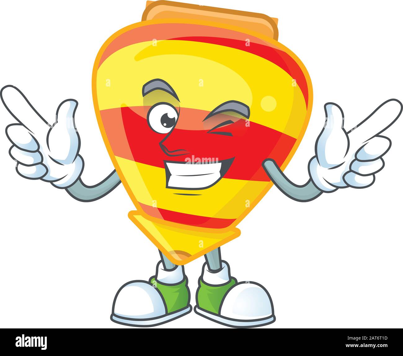 Funny face chinese gold tops toy cartoon character style with Wink eye ...