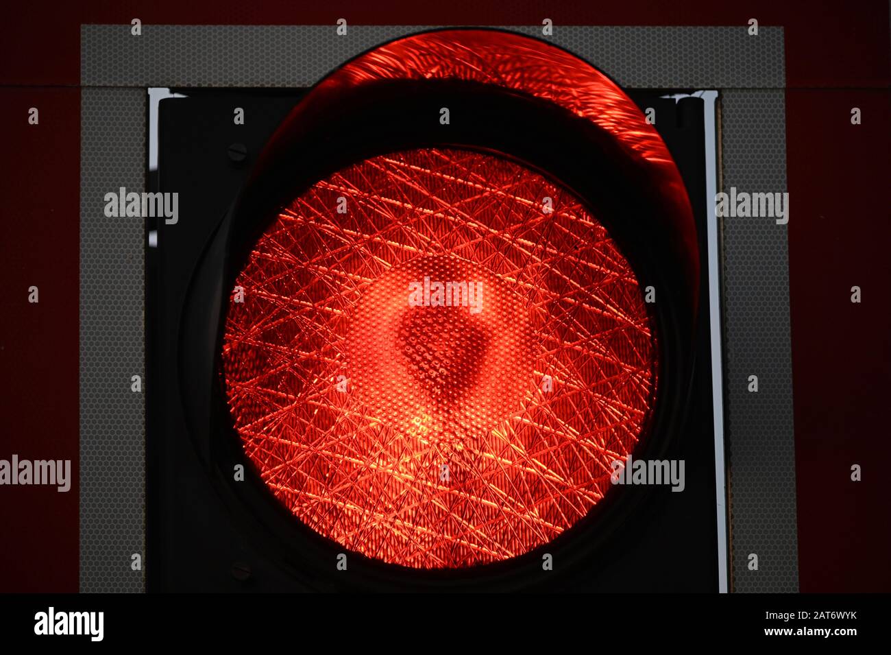 rotes Licht einer Ampel Stock Photo