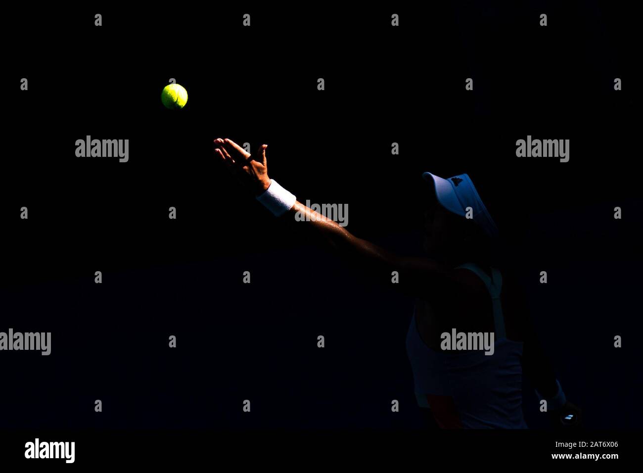 Melbourne, Australia. 30th Jan, 2020. Garbine Muguruza of Spain at the 2020 Australian Open Tennis Championship Day 11 Match at Melbourne Park Tennis Centre, Melbourne, Australia. 30 Jan 2020. ( © Andy Cheung/ArcK Images/arckimages.com/UK Tennis Magazine/International Sports Fotos) Credit: Roger Parker/Alamy Live News Stock Photo