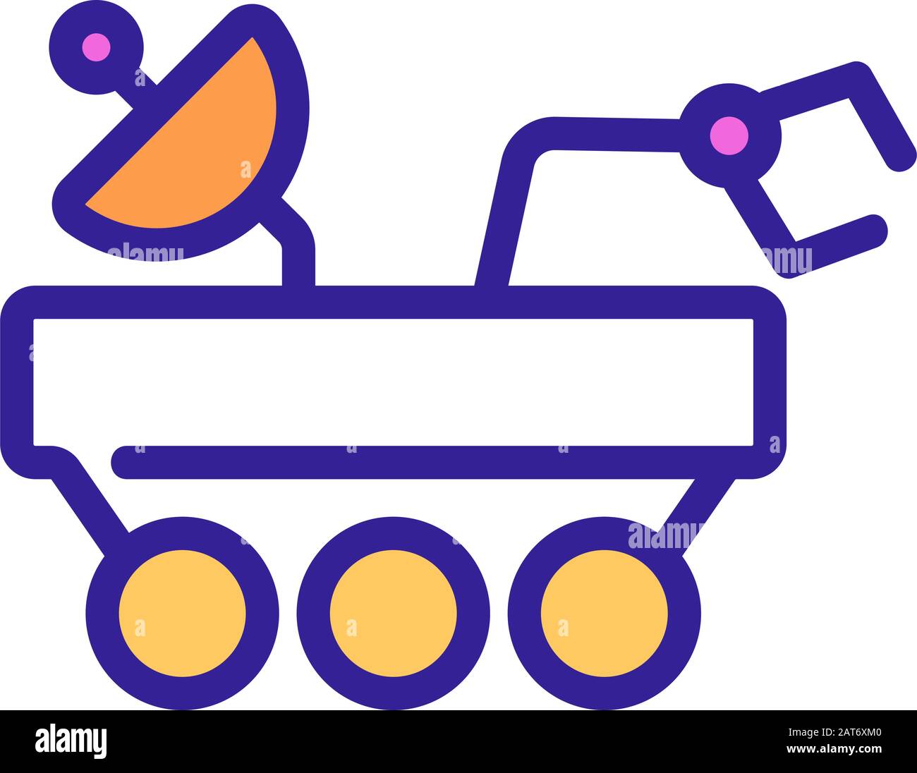 lunar rover icon vector. Isolated contour symbol illustration Stock ...
