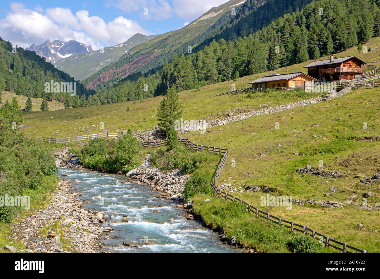 Oberhauser Valley in Hohe Tauern National Park Stock Photo