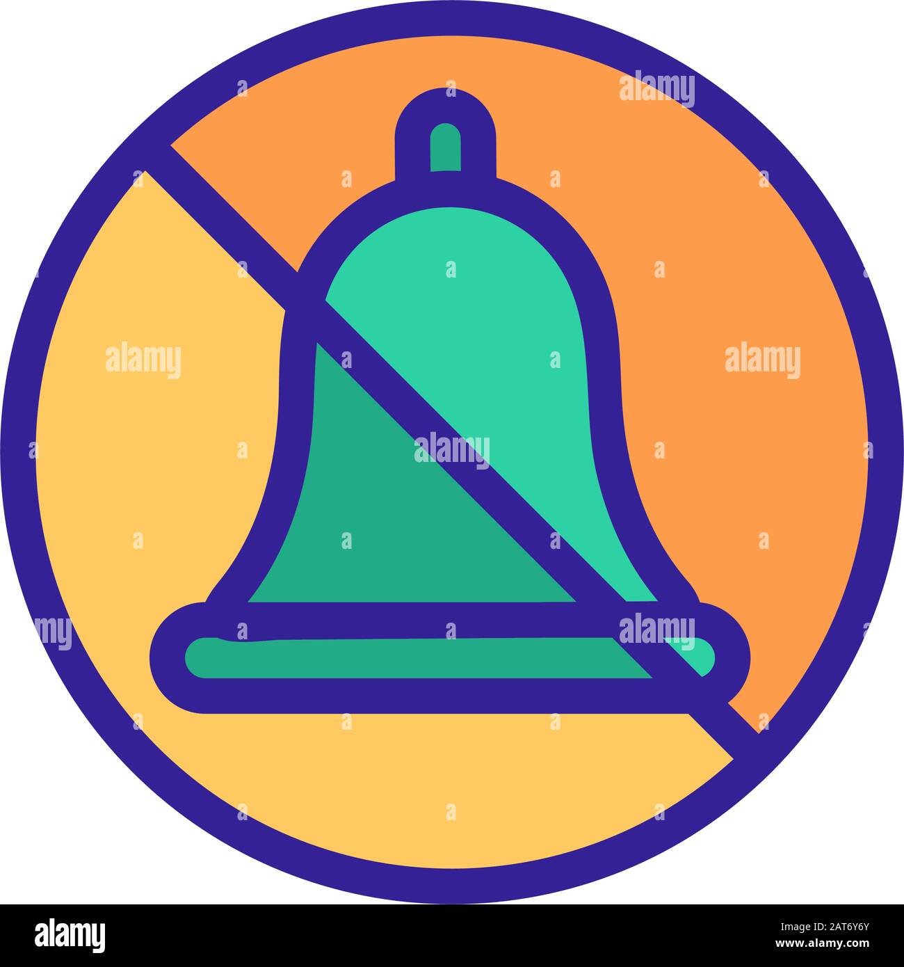 Disabling The Ring Icon Vector Isolated Contour Symbol Illustration