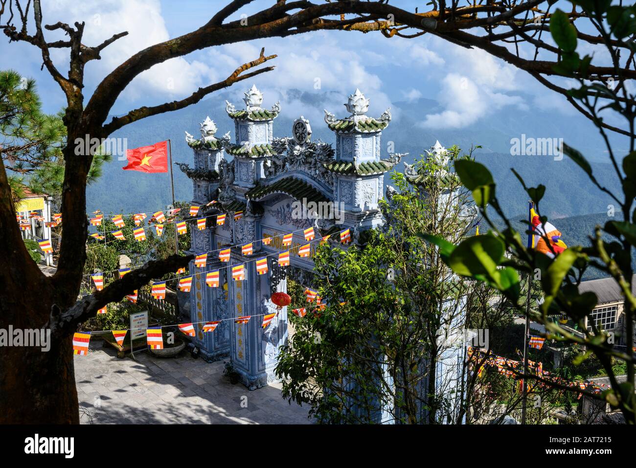 Gateway to the Sun World in da Nang in Vietnam. Clear Sunny day on the 12th of January 2020 Stock Photo