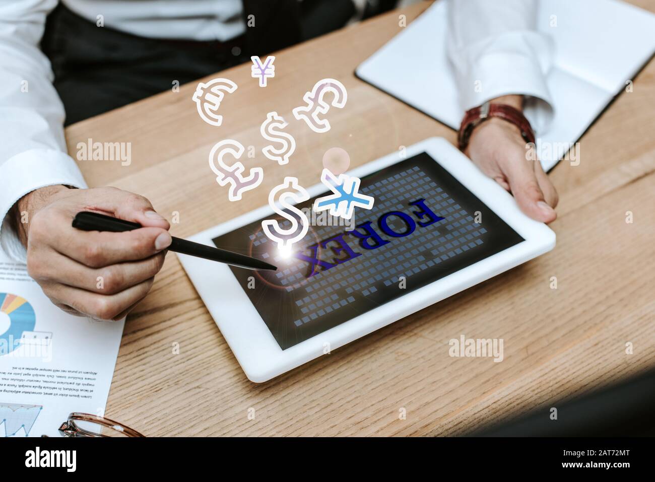 Cropped view trader using hi-res stock photography and images - Alamy