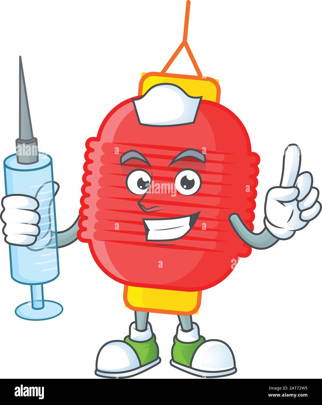 Smiley Nurse chinese lantern cartoon character with a syringe Stock Vector  Image \u0026 Art - Alamy, image size:1107x1390