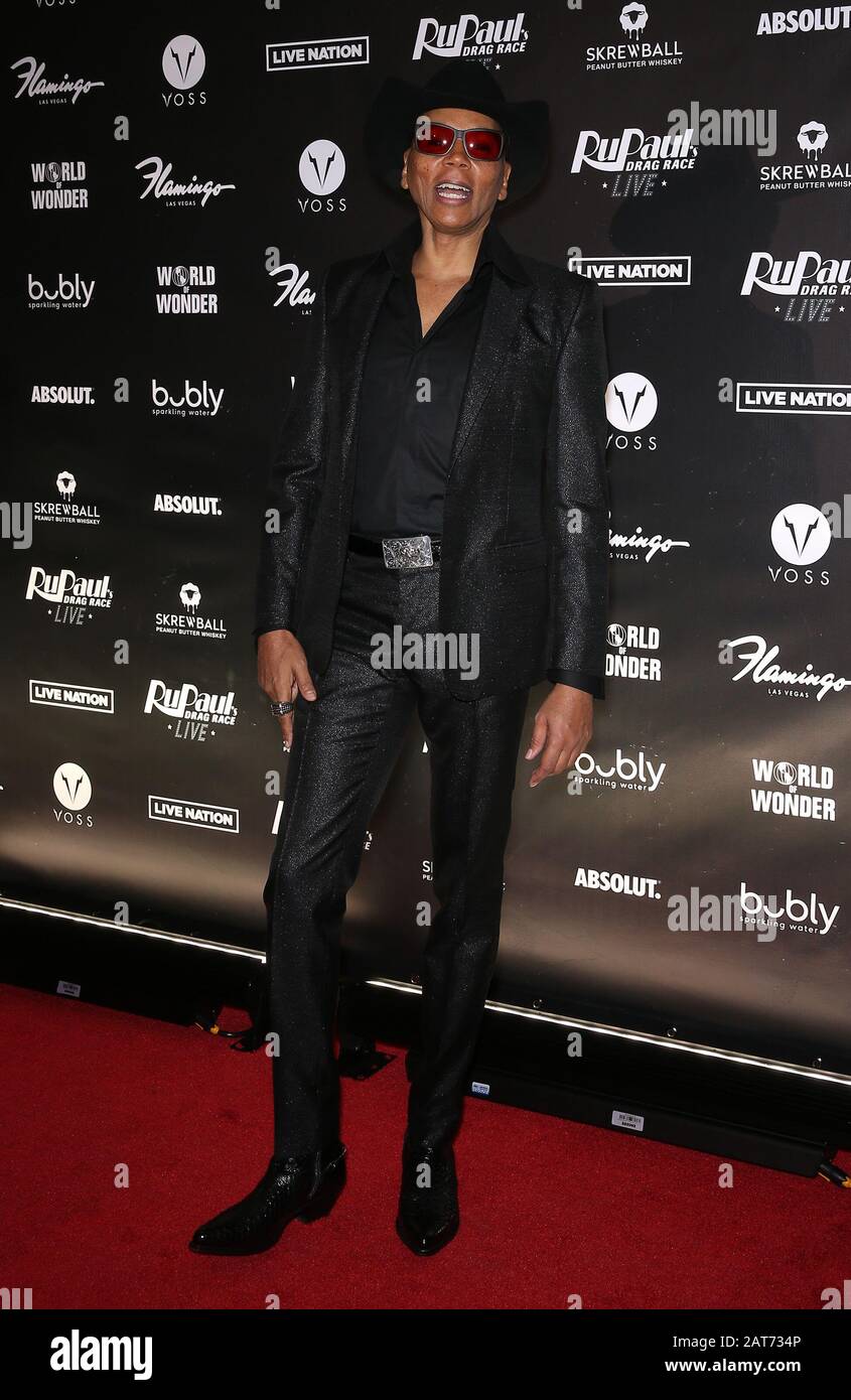 30 December 2020 - Las Vegas, NV - RuPaul. Red Carpet for the World Premiere of RuPaulâ€™s Drag Race Live! at Flamingo Las Vegas  (Credit Image: © Mjt/AdMedia via ZUMA Wire) Stock Photo