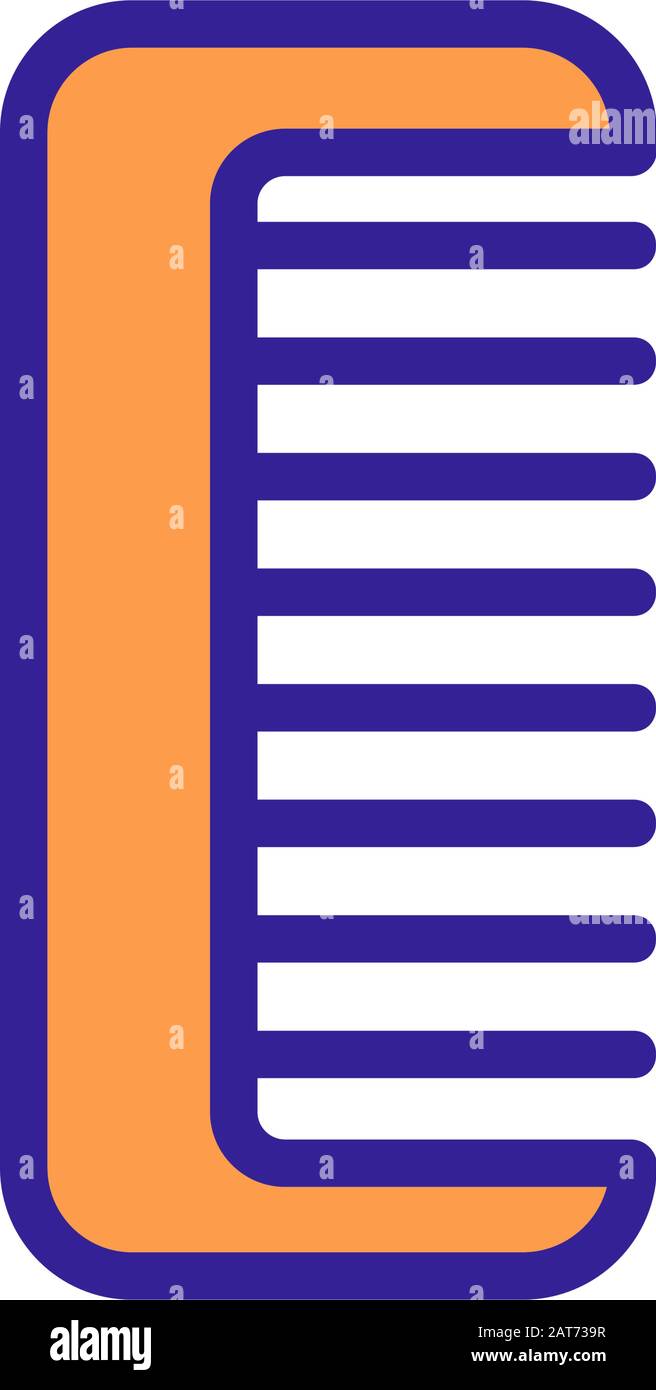 Hair comb icon vector. Isolated contour symbol illustration Stock ...