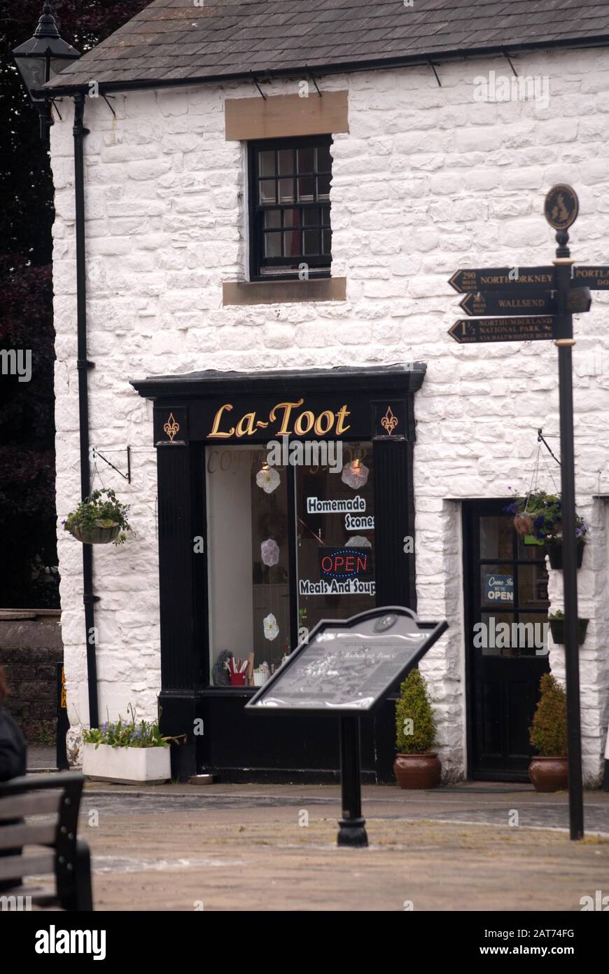 Coffee shop, Haltwhistle, Northumberland Stock Photo Alamy