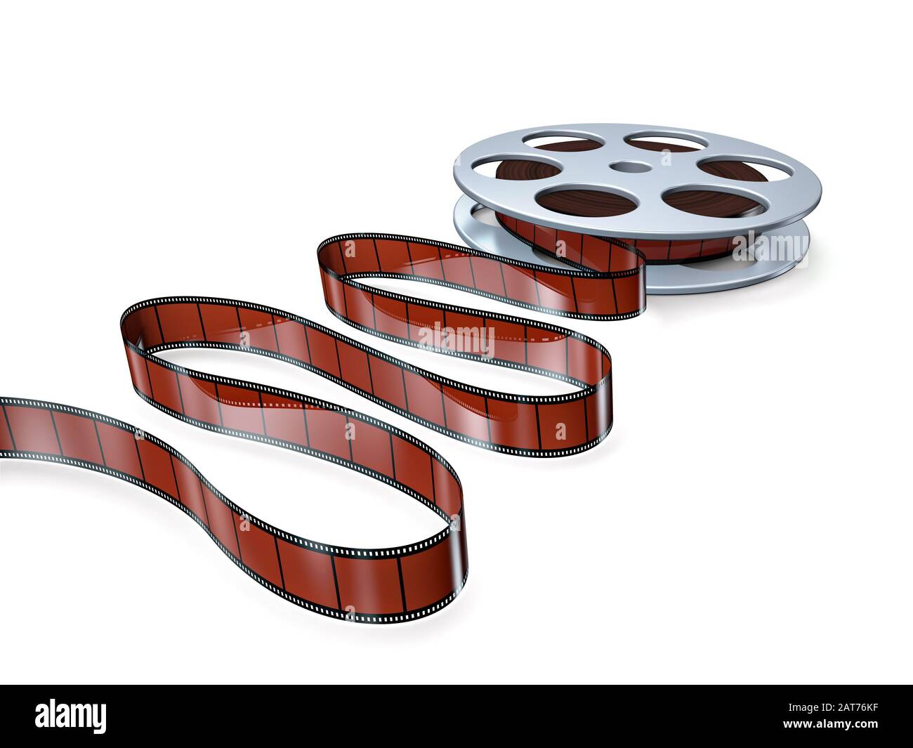 Film reel with frames Stock Photo Alamy