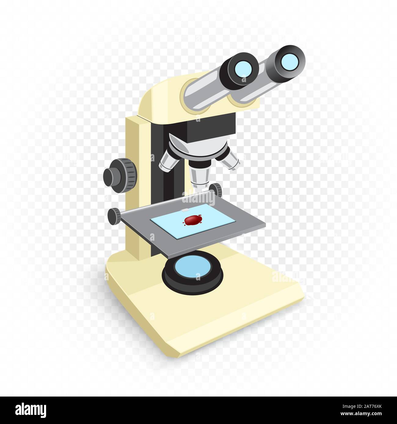 retro microscope white background Stock Vector Image & Art - Alamy