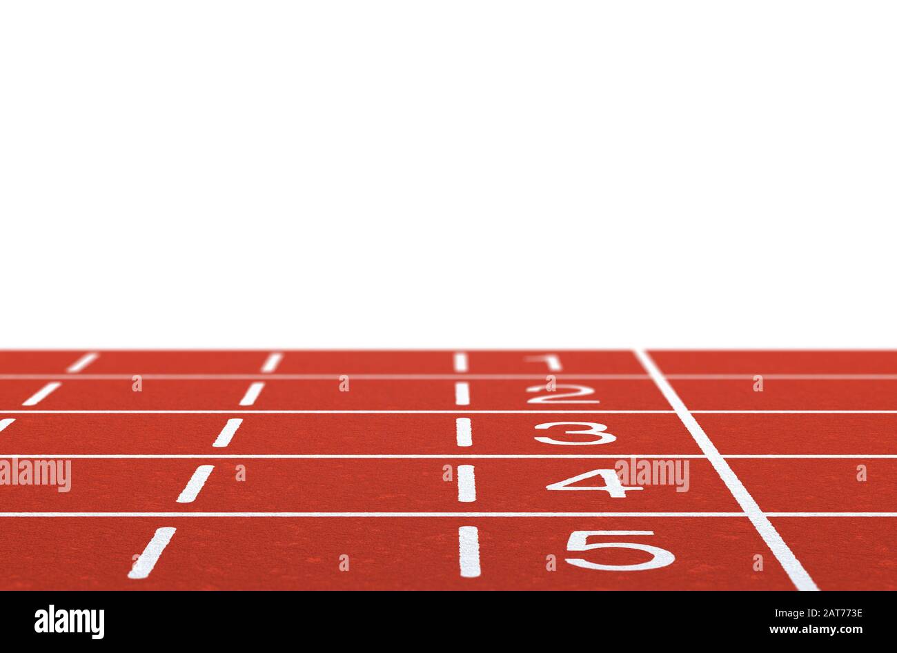 Running track with layout on white background Stock Photo - Alamy