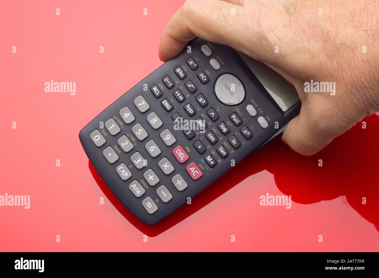 Calculator with infinite functions and possibilities, for science students,  engineers and financiers to make complex calculations and solve technical  Stock Photo - Alamy