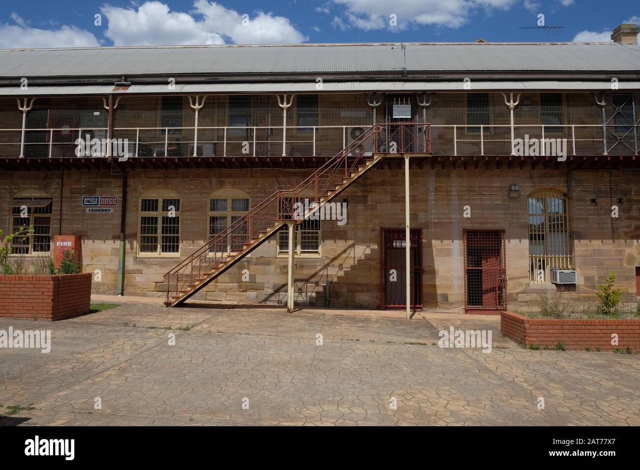 Cast Iron  balustrade and columns at Parramatta Gaol is a heritage-listed former medium security prison North Parramatta Stock Photo