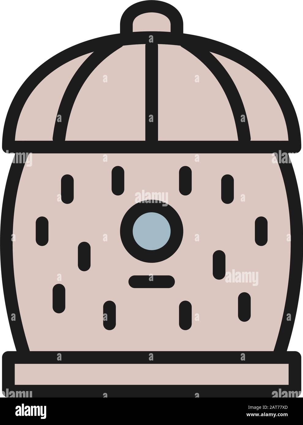 Bee hive, beehive flat color line icon. Stock Vector