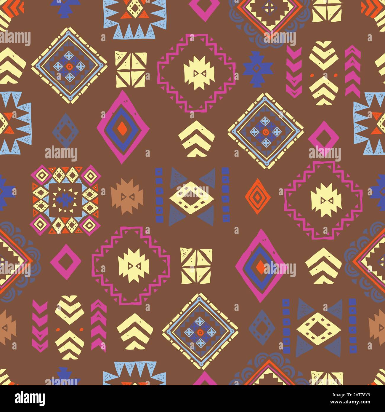 Seamless Ethnic pattern. Tribal vector abstract background Stock Vector ...