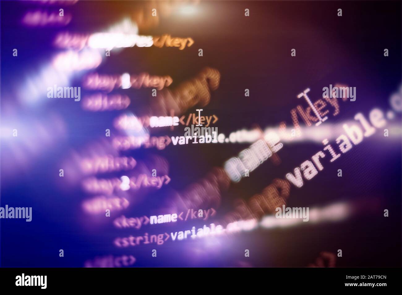 Programming source code HTML for Website development. Stock Photo