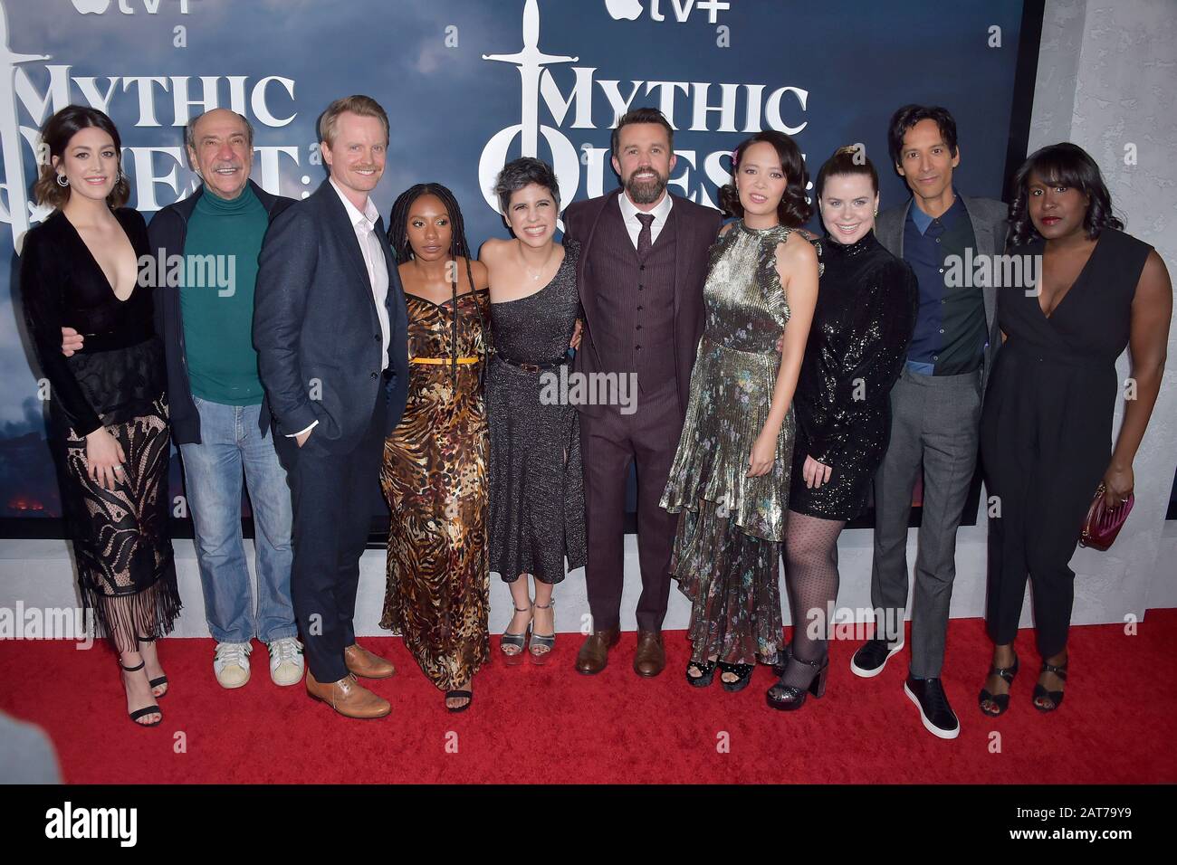 Rob McElhenney is Supported by Kaitlin Olson & Charlie Day at 'Mythic  Quest' Premiere!  Ashly Burch, Charlie Day, Charlotte Nicdao, David  Hornsby, Emily Deschanel, F. Murray Abraham, Imani Hakim, Kaitlin Olson