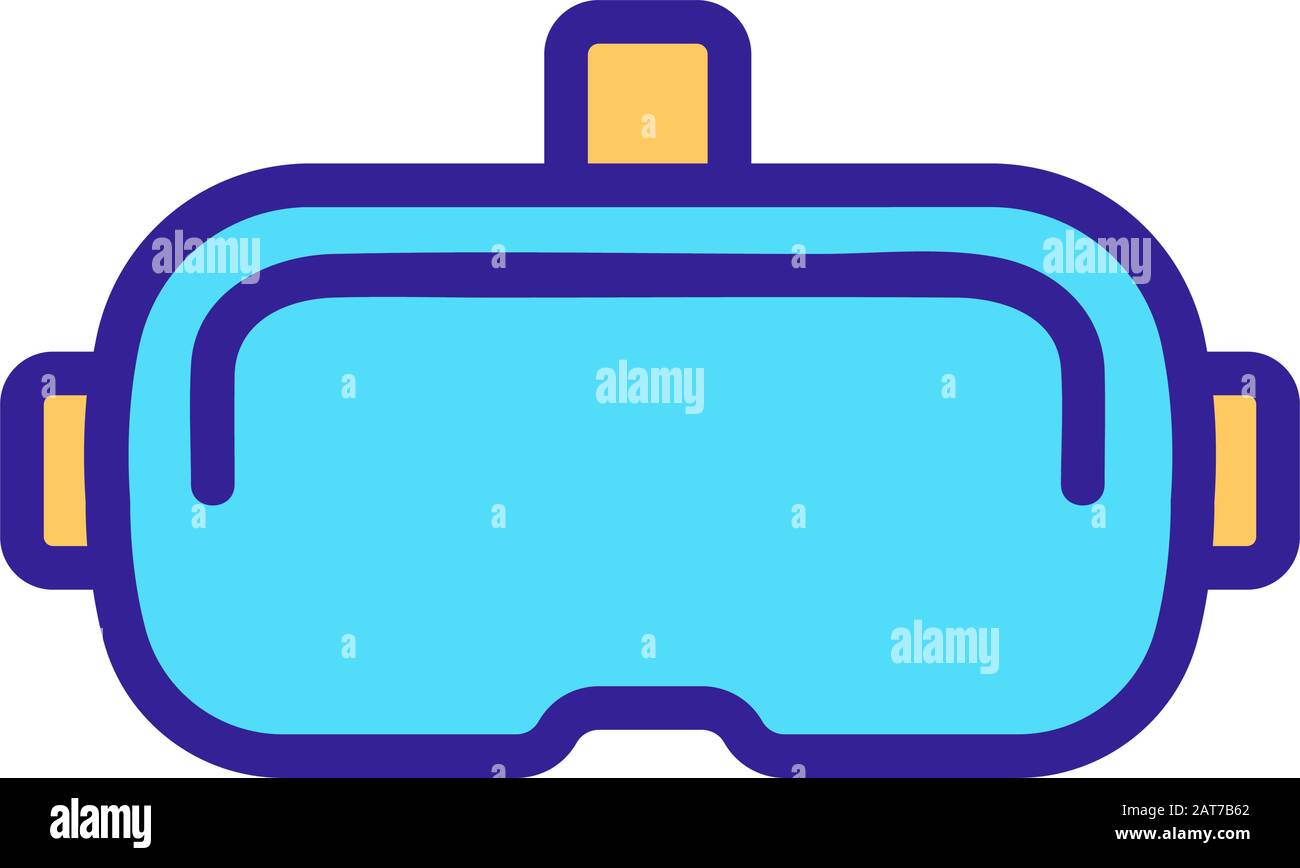 Computer glasses icon vector. Isolated contour symbol illustration ...