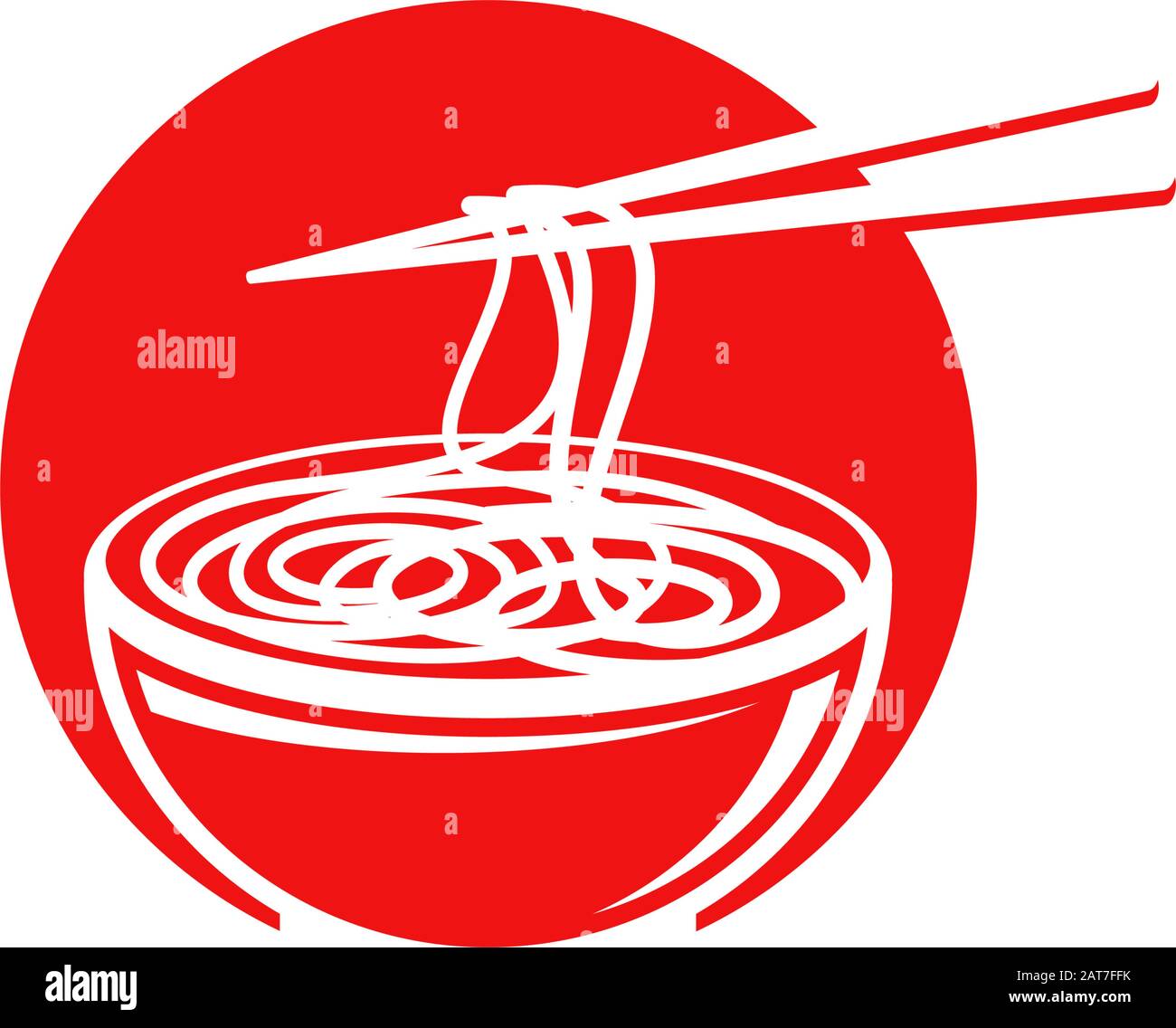 Noodles food sign symbol illustration design template Stock Vector