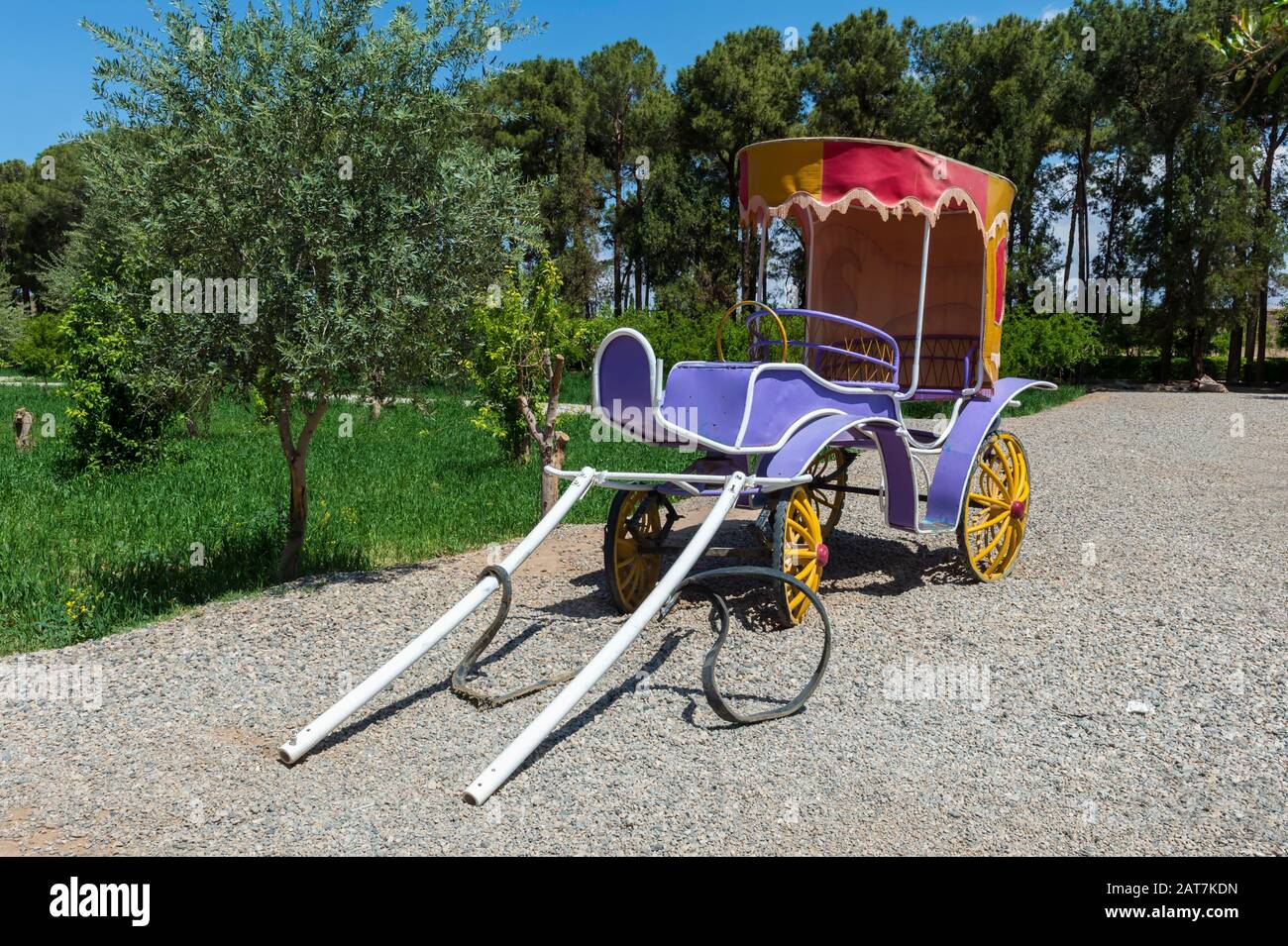 Carriage in Dolat Abad Garden, Yazd, Iran Stock Photo - Alamy