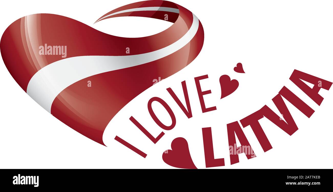 Independence Day of the Republic of Latvia, Heart and Latvian Text Stock  Vector - Illustration of love, riga: 115136459