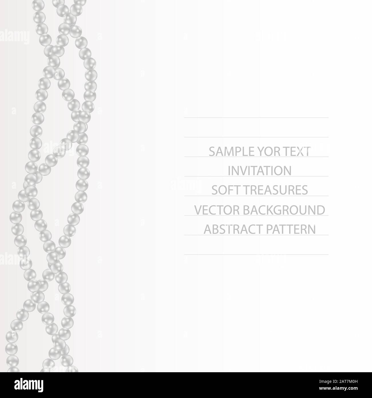Gray background with pearl necklace. Vector illustration. eps 10 Stock ...
