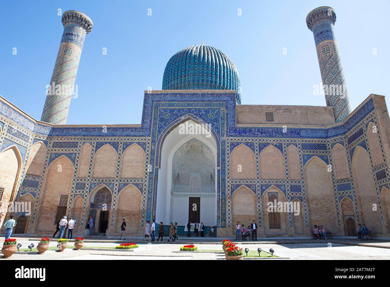 Inner courtyard, Amir Timur Mausoleum, Samarkand, Samarqand Province, Uzbekistan Stock Photo