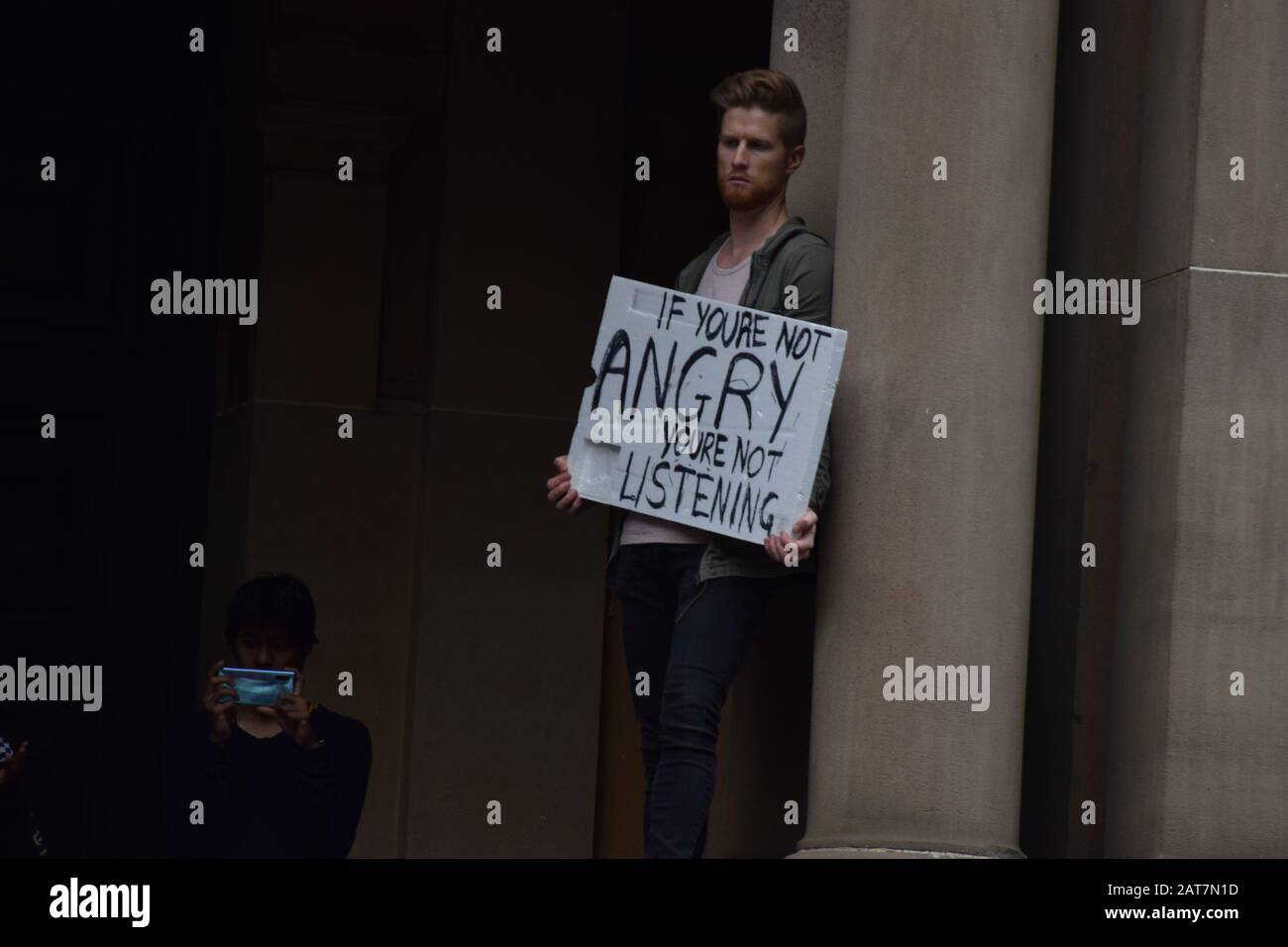 Climate Change Protest Sydney Australia Stock Photo