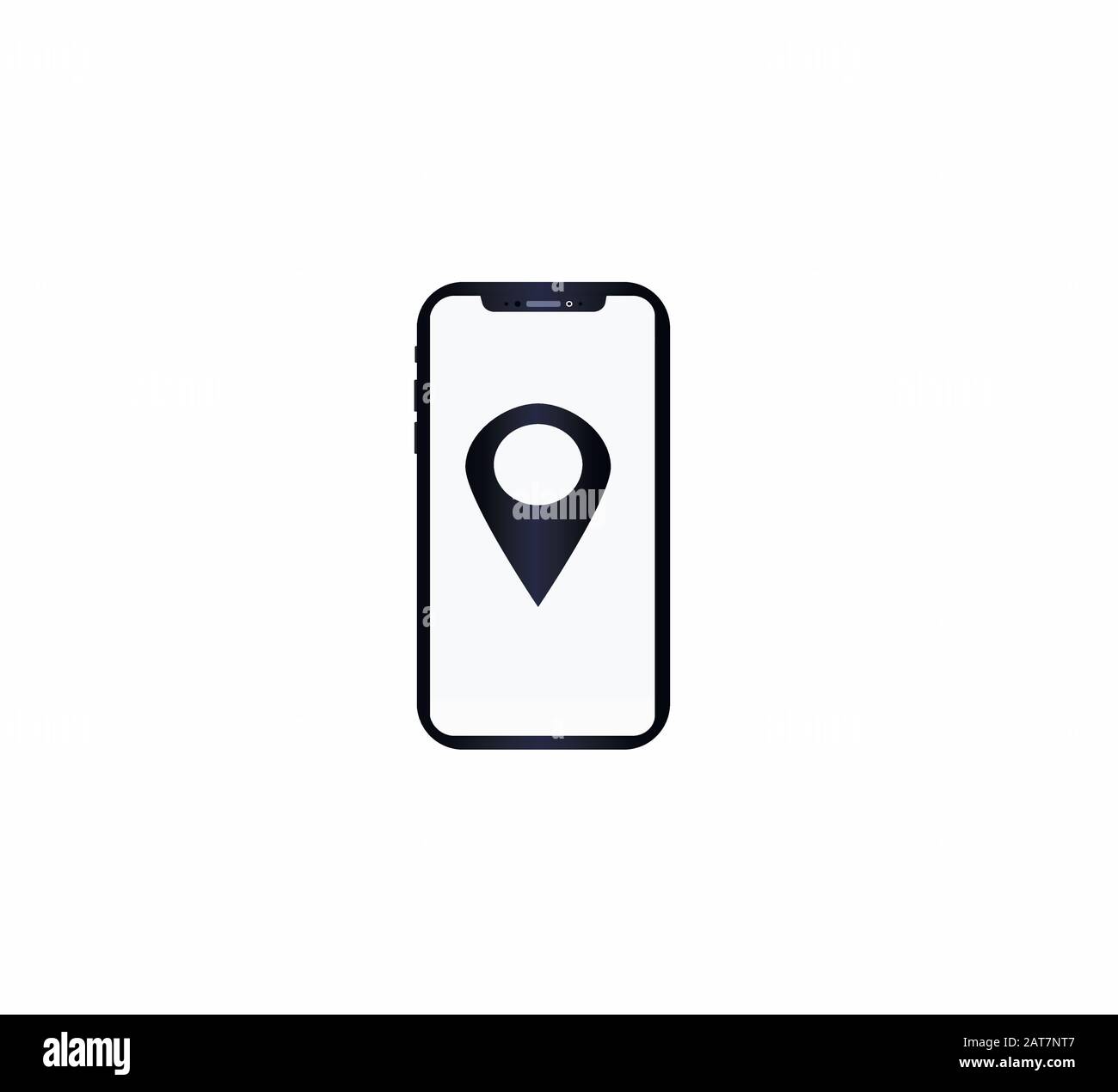 Web icon touchscreen and geolocation symbol, location Stock Vector
