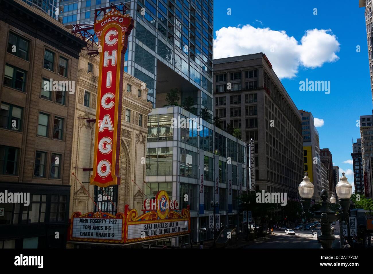 Chicago, Illinois, USA July 2, 2014 The Chicago Theatre billboard