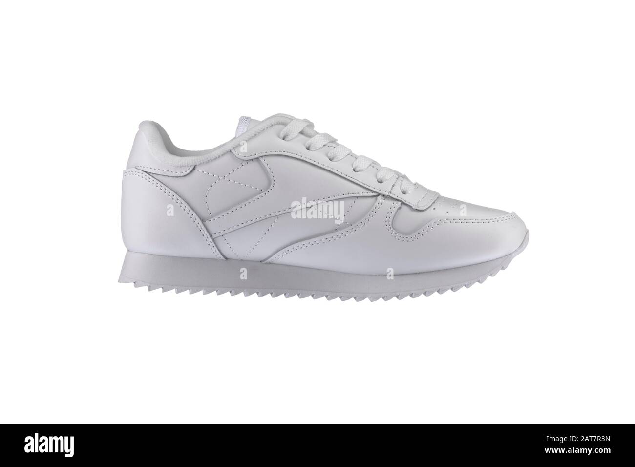 Sport shoes. White sneaker on a white background. Stock Photo