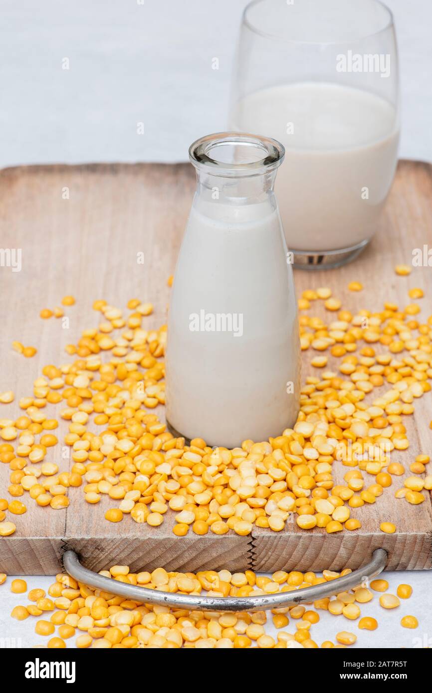 Close-up Of Soy Milk Jar. by Stocksy Contributor Martí Sans