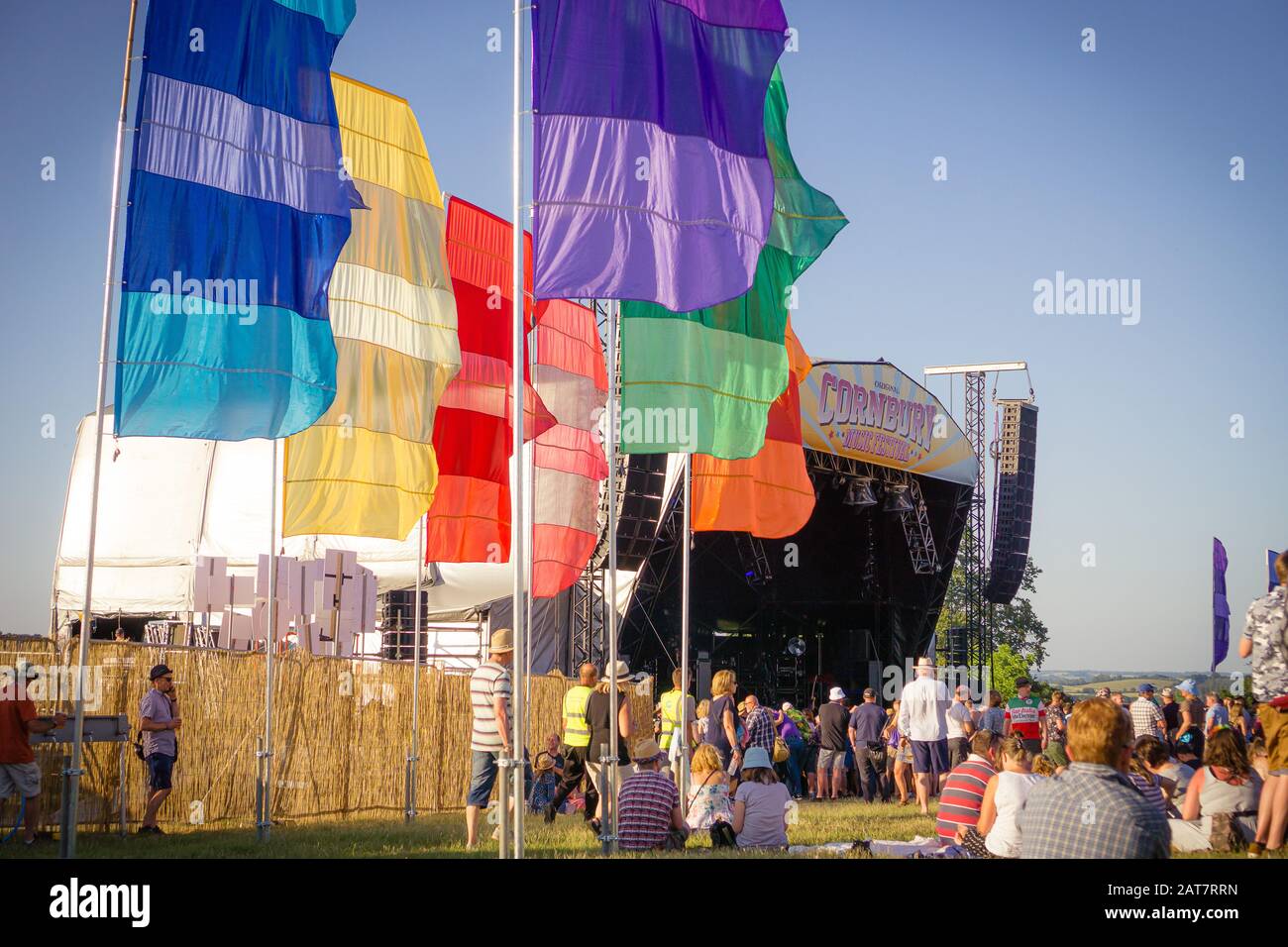 Summer festival vibes at Cornbury Stock Photo