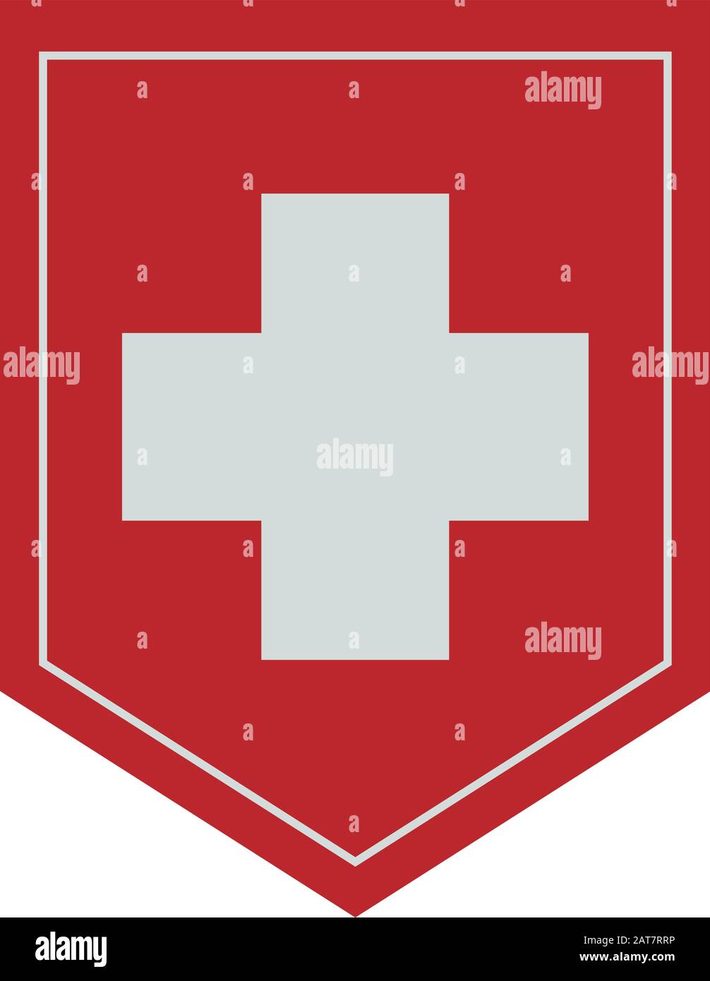 Flag of Switzerland. Vector. Accurate dimensions, element proportions and colors. Stock Vector